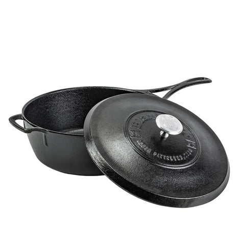 Blacklock 4 Quart Lightweight Cast Iron Deep Skillet With Lid