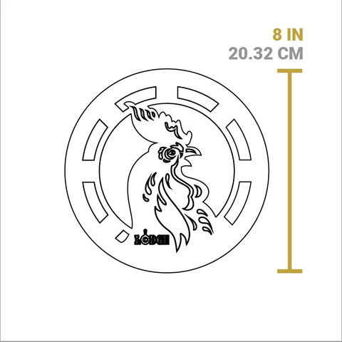 Enameled Rooster Trivet