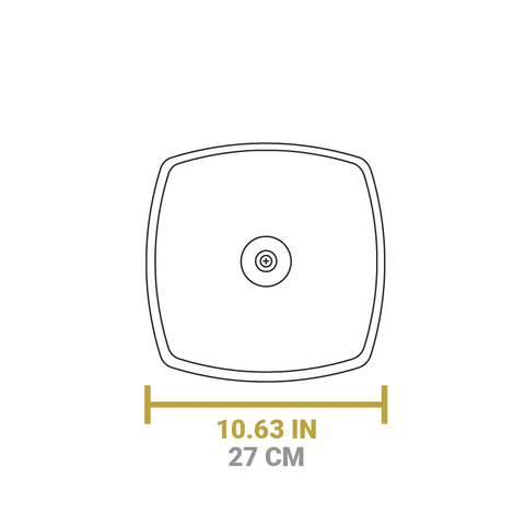10.5 Inch Square Glass Lid