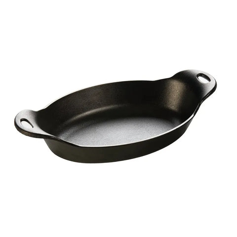 Heat-Treated 16 Ounce Cast Iron Oval Server