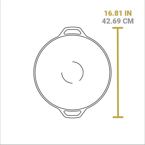 14 Inch Seasoned Cast Iron Wok