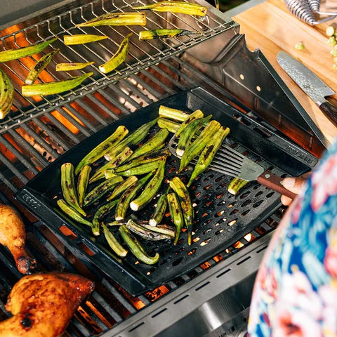 15 x 12 Inch Seasoned Cast Iron Grill Topper