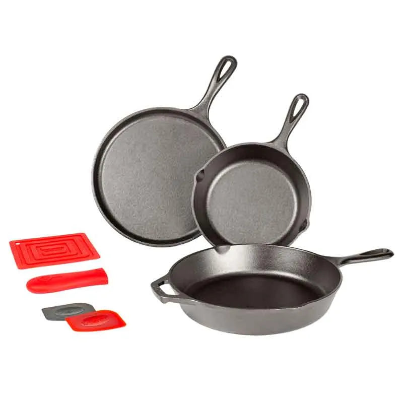 Essential Seasoned Cast Iron Skillet Set