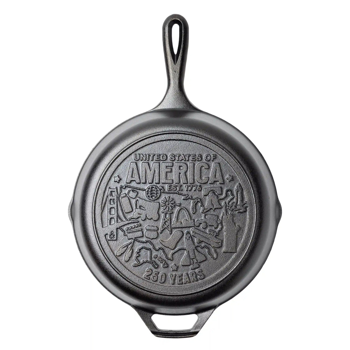 Lodge 10.25 Inch Seasoned Cast Iron Skillet, USA Icons