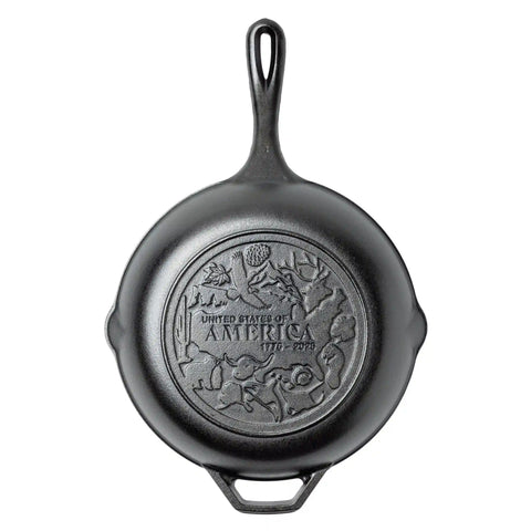 Lodge Chef Collection 10 Inch Seasoned Cast Iron Skillet, USA Frontier