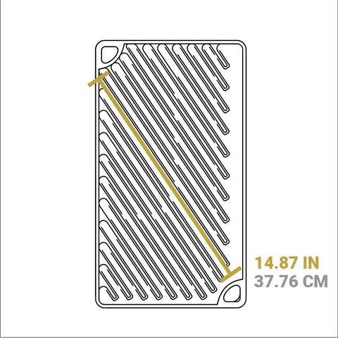 16.75 x 9.5 Inch Double Play Reversible Grill/Griddle