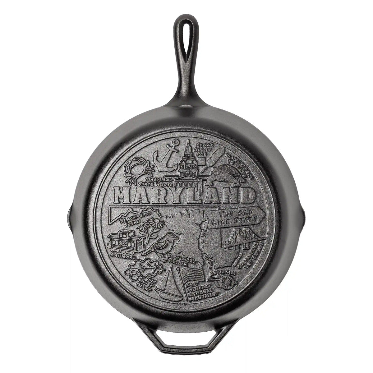 American Road Trip: 12 Inch Seasoned Cast Iron Skillet, Maryland