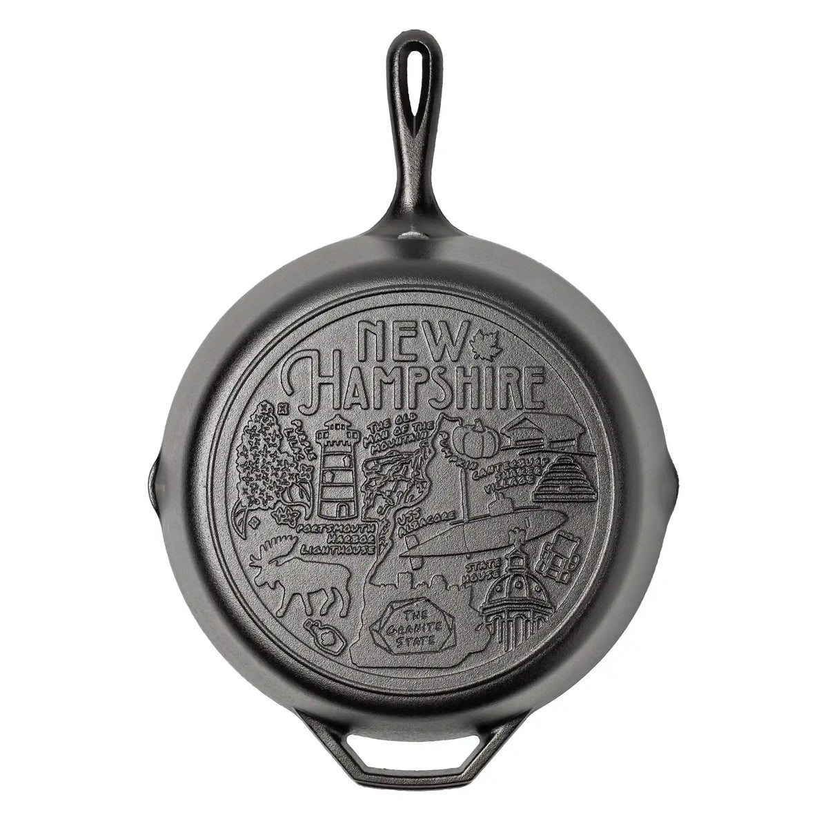 American Road Trip: 12 Inch Seasoned Cast Iron Skillet, New Hampshire