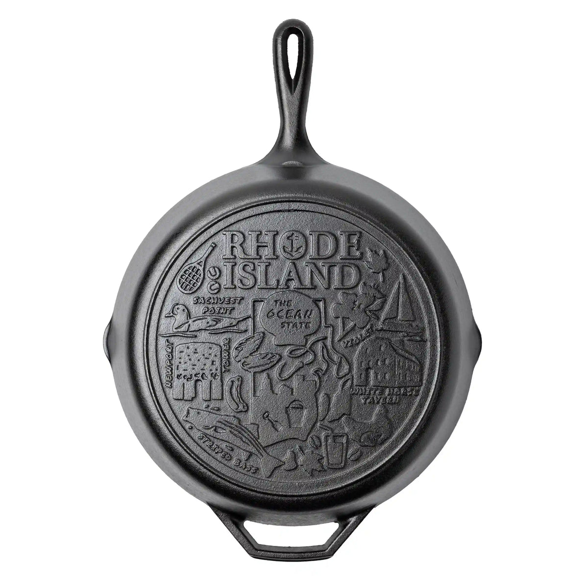 American Road Trip: 12 Inch Seasoned Cast Iron Skillet, Rhode Island