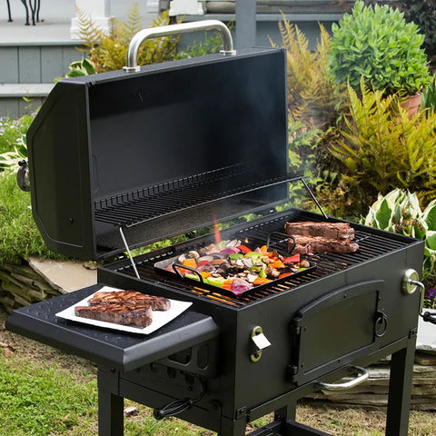 13 x 12 Inch Seasoned Carbon Steel Grilling Basket