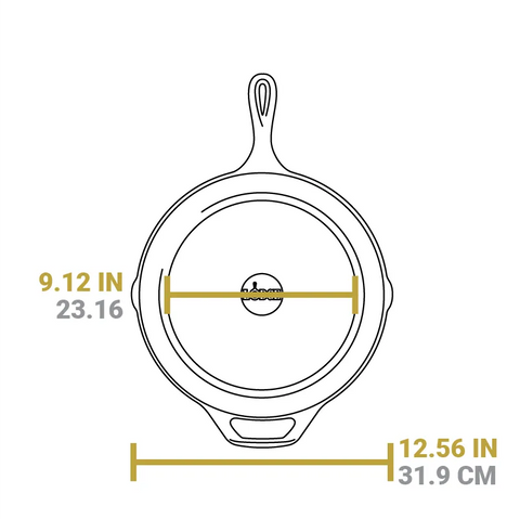 Lodge 12 Inch Seasoned Cast Iron Skillet, Spacious Skies
